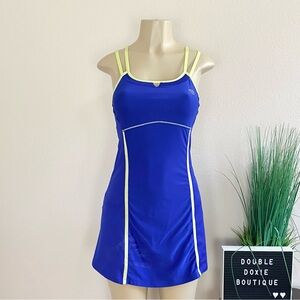 WILSON | Blue And Yellow Racerback Tennis Dress Sz S